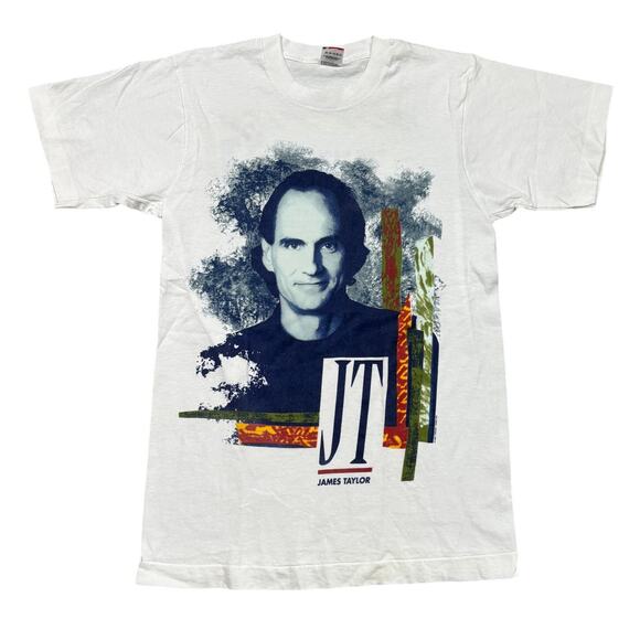 Vintage James Taylor 1990 Band Single Stitch T Shirt Men's Medium - Picture 1 of 11